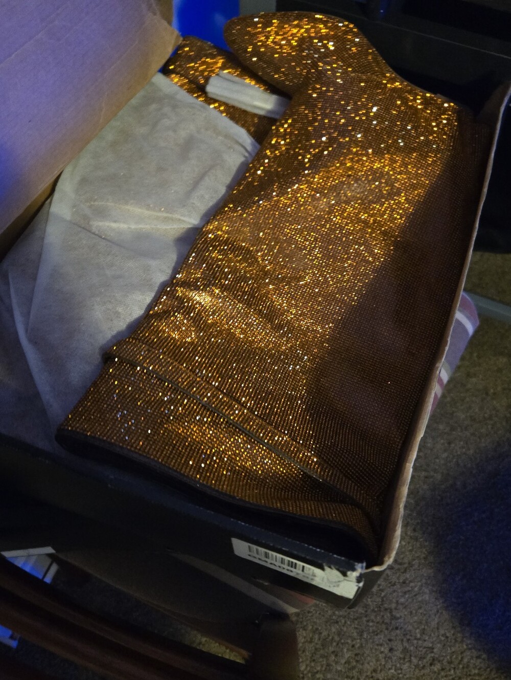 Embellished Bronze Rhinestone Boot - Picture 4 of 7